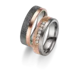 Trauringe Tantal Diamant Heirat Eheringe Schmuck Verschnitt Rotgoldmanschette