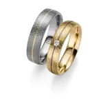 Trauringe Tantal Diamant Heirat Eheringe Schmuck Tantal eingerieben und Gelbgold