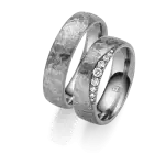 Trauringe für Heirat Eheringe Schmuck Tantal Flex mit Diamanten im Verschnitt