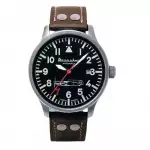 Die Fliegeruhr "Die rote 7" von Messerschmitt (Aristo) mit Bezug auf den legendären Flieger überzeugt im Design und der Qualität. Auch wie hier in der Automatikuhrwerk-Variante.